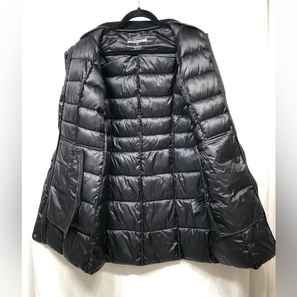 Bernardo Black Full Zip Snap Button Long Puffer Jacket Womens Size XS - Picture 7 of 16